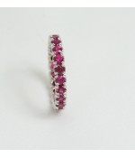 Anello Eternity in oro bianco con Rubini
