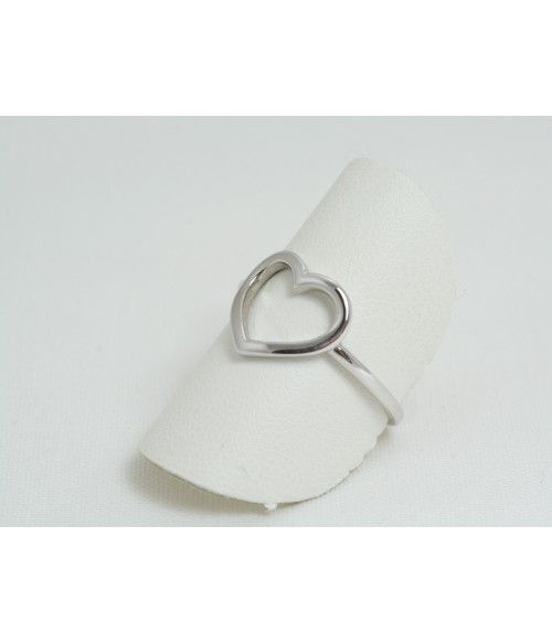 Anello Cuore in Oro Bianco