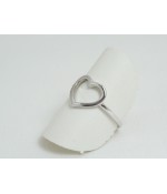 Anello Cuore in Oro Bianco