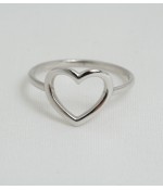 Anello Cuore in Oro Bianco