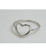 Anello Cuore in Oro Bianco