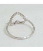 Anello Cuore in Oro Bianco