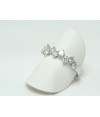 Anello Riviera Neve in Oro Bianco e Diamanti