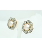 Orecchini con Perle, in Oro e Diamanti